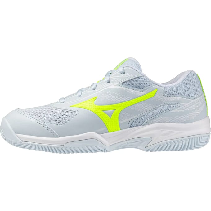 Mizuno Break Shot 5 Allcourt schoen Dames-wit, neongeel