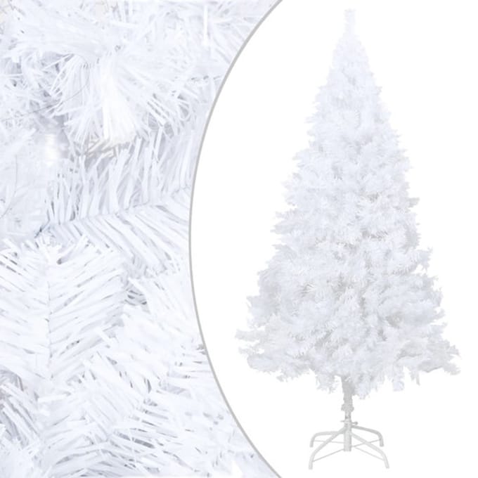 vidaXL - Kunstkerstboom - met - dikke - takken - 240 - cm - PVC - wit