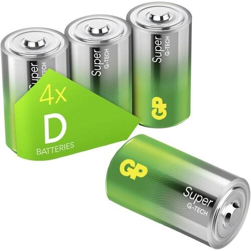 GP Super Alkaline D Mono LR20 1,5V- 4 stuks D batterijen