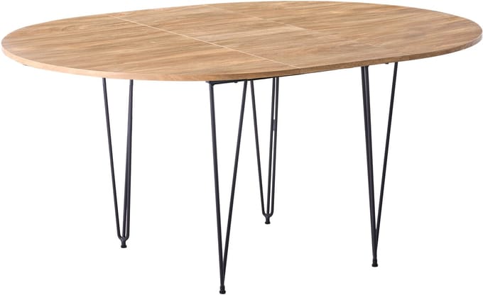 LOUISE - Eettafel uitschuifbaar - Bruin - 120/160 x 120 cm - MDF