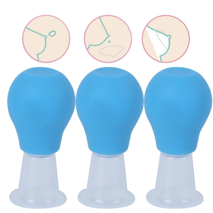 3 stuks Tepelkolf Zuiger Moeder Tepel Corrigerend Schild Beschermer Borstvoedingshulpmiddelen white