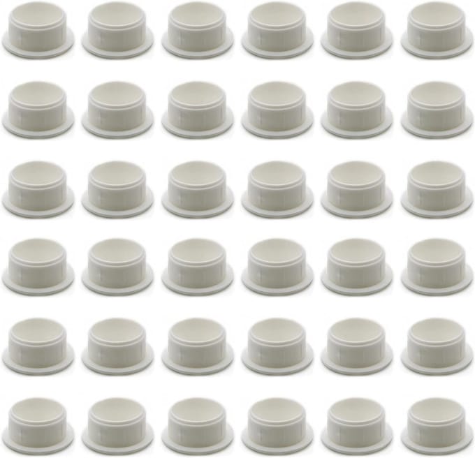 Dopjes Set - Afdekdoppen - Gaten Afdekken - Hoge Kwaliteit - 36 Stuks - Wit