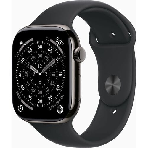 Apple Watch Series 11 GPS + mobiel netwerk 42 mm, leisteentitanium