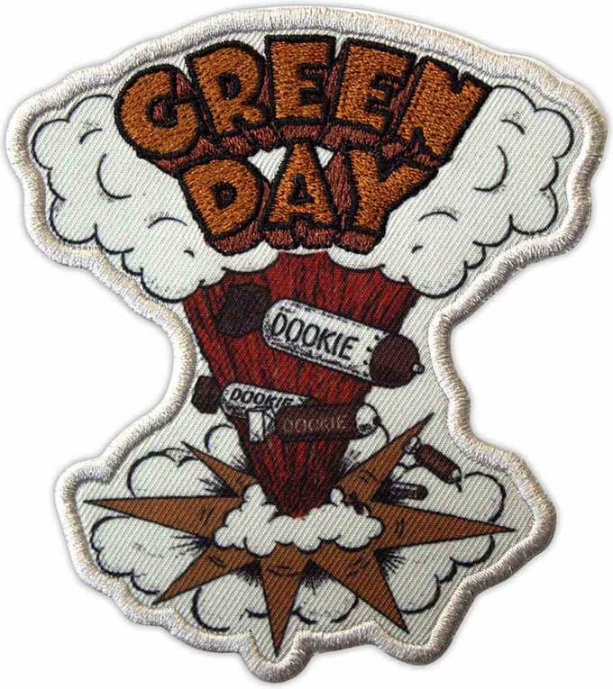 Green Day - Dookie Bombs Patch - Wit/Multicolours