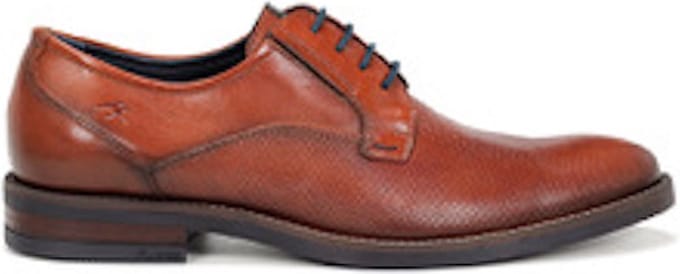Fluchos -Heren - cognac/caramel - geklede lage schoenen - maat 42