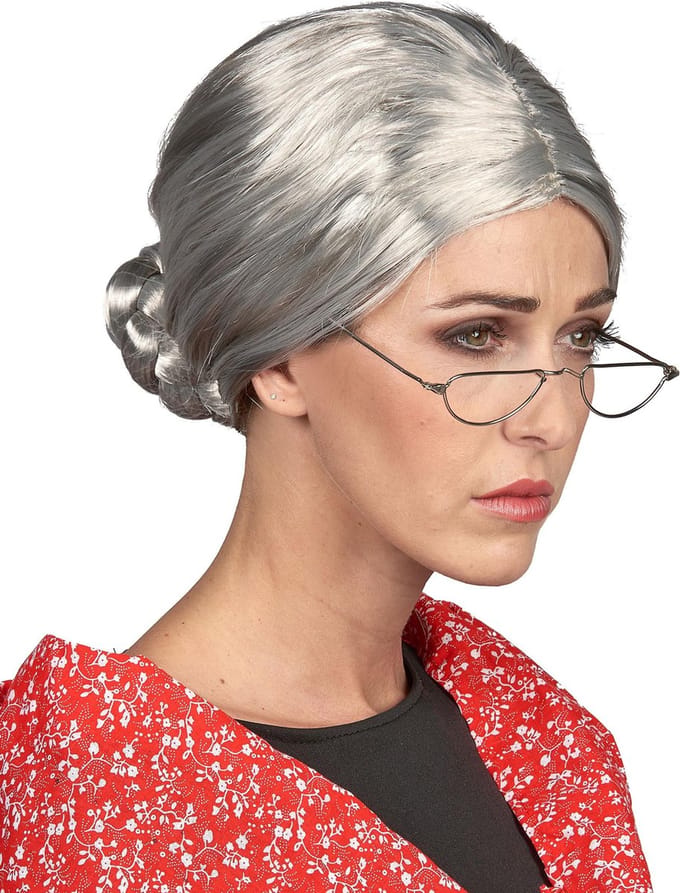 Grootmoederspruik voor dames - Verkleedpruik - One size