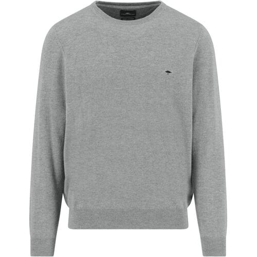 Fynch-Hatton Trui O-Neck Merino Cashmere Silver / male
