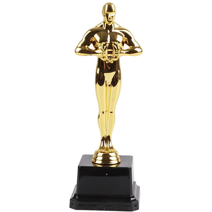 19/22/24 cm vergulde trofee Little Golden Man trofee wedstrijd souvenir beige