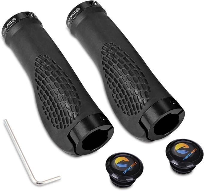 Fietsstuur Handgrepen - Comfort Grepen - Fietsen - Ergonomisch Ontwerp - 130 mm Lengte - Zwart