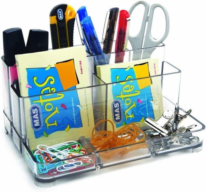 Transparante tafelorganizer bureau opberg systeem