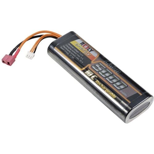 Reely Li-ion accupack 7.4 V 5000 mAh Aantal cellen: 2 10 C Hardcase T-stekkersysteem
