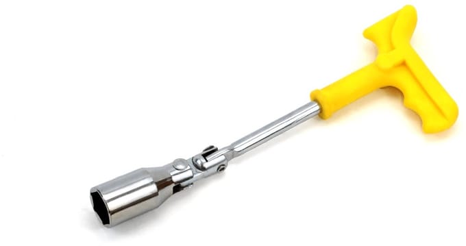 AMiO Bougie / Spark Plug Dopsleutel Reparatie Gereedschap 21mm Geel
