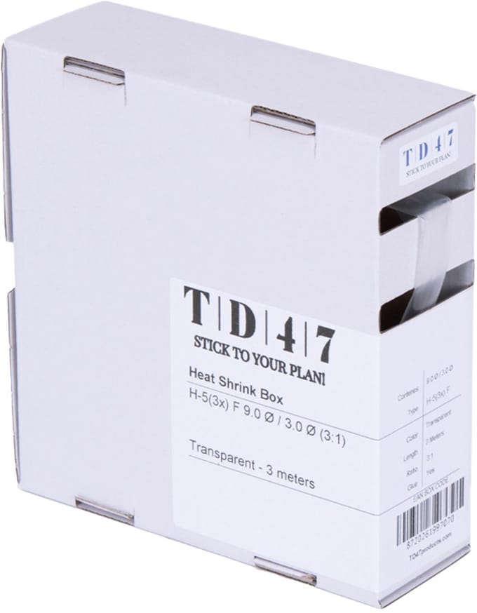 TD47 Krimpkous Box H-5(3x)-F 9.0Ø / 3.0Ø 3m - Transparant