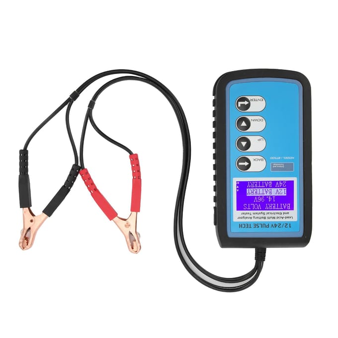 12V 24V Batterijtester BT500 Start- en Laadsysteem Analyzer voor CCA DIN IEC EN JIS black