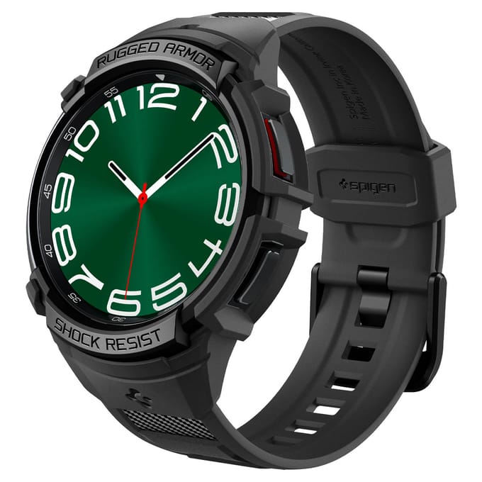 Spigen Rugged Armor™ Pro case voor de Samsung Galaxy Watch 6 Classic - 47 mm - Zwart