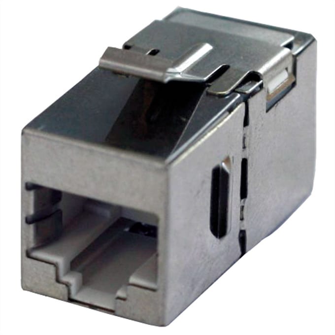 BACHMANN Keystone CAT6a STP koppeling RJ45 afgeschermd, zilver