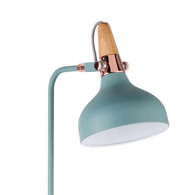 Staande lamp Juna E14 max. 20W Softgroen, Koper, Hout Metaal, Hout