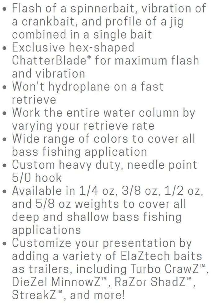 Zman Chatterbait 1/4 oz Zinkende Kunstaaskaart Wit (0027)