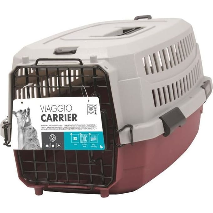 M-pets Hondenvervoersbox Viaggio 58,4 X 38,7 X 33 Cm Rood/grijs
