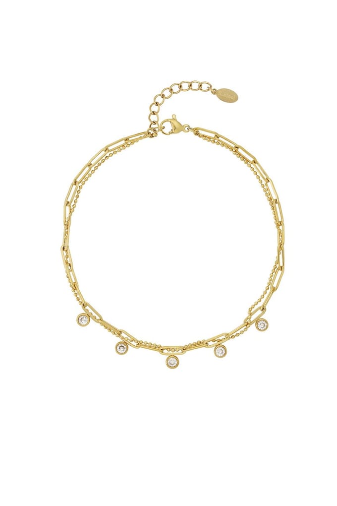 Sparkelende chain enkelbandje