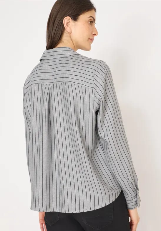 Gestreept flanellen overhemd blouse