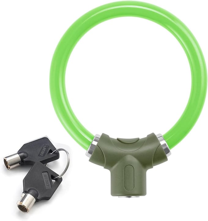 Fiets Kabel - Sleutel Sluiting - Fiets Beveiligen - Stevige Staalkabel - M - Groen