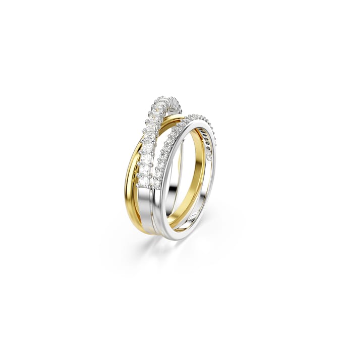 Swarovski 'Hyperbola' Dames Ring van Basismetalen - Zilver/Goud 5689729