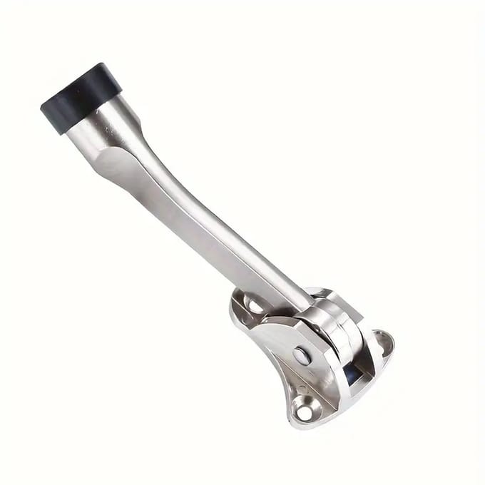 Aluminium Deurstopper met Rubberen Bumper - Matte Afwerking