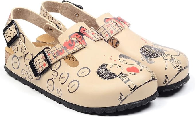 GOBY Clogs met Jongens en Meisje – Handgemaakt – Hoge Kwaliteit – Maat 39