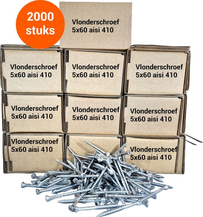 Vlonderschroeven 5x60 - Voordeelpakket 2.000 stuks