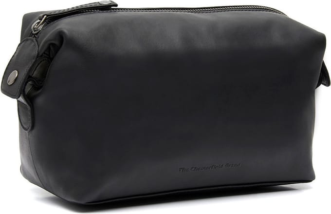 Chesterfield Westport Waxed Pull Up Toilettas - Zwart