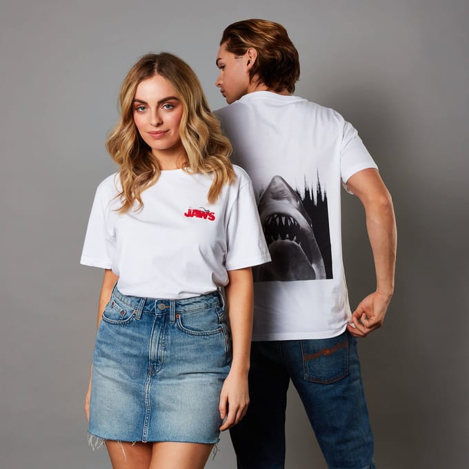 Jaws Unisex T-Shirt - White - S