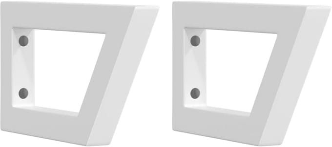 Set van 2 Witte Wandbeugels voor Wastafel of Plank - Stevige Stalen Ophangbeugels