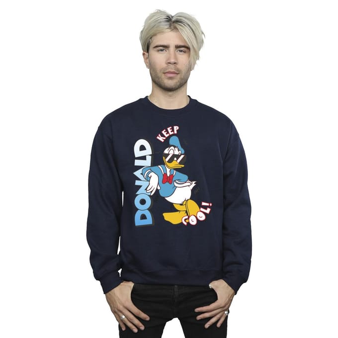 Disney Heren Donald Duck Cool Sweatshirt (Marineblauw)