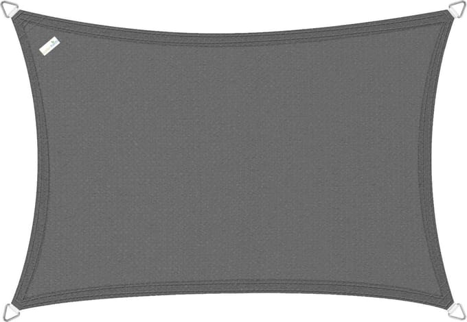 Buitenkado schaduwdoek rechthoek 2x3 m - HDPE/RVS - antraciet
