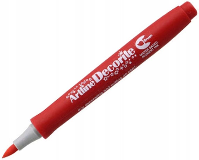 Toma Decorite Brush Marker - Permanent Rood