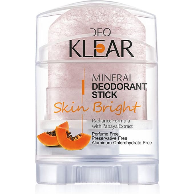 DEOKLEAR Minerale deodorantstick 70 g. (Huid helder) - Stralende formule met papaja-extract 70 g. gray