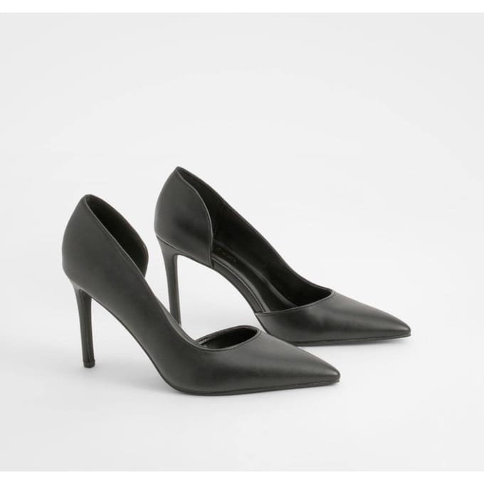 boohoo Dames Cut Out Basic Middenhoge Court | Zwart | Maat: 36