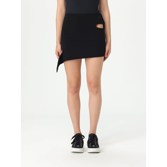 Asymmetrische Minirok met Uitsnijdingen