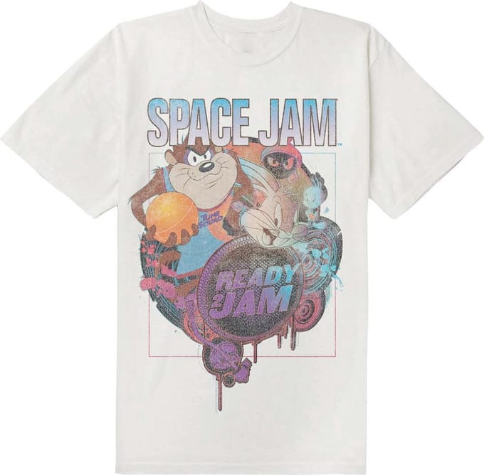 Space Jam 2 Ready 2 Jam T-Shirt Wit - Officiële Merchandise - M