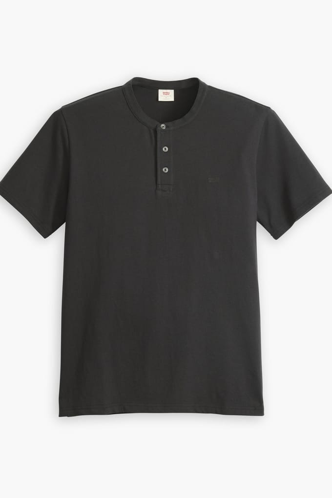 Levi's Short Sleeve Housemark Henley Black Taglia: M | Magliette basic Outlet | Uomo | Nero