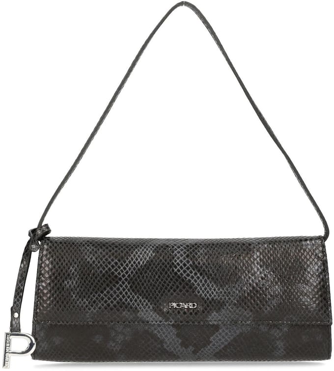 PICARD Leren schoudertas clutch Auguri Shoulderbag Black zwart