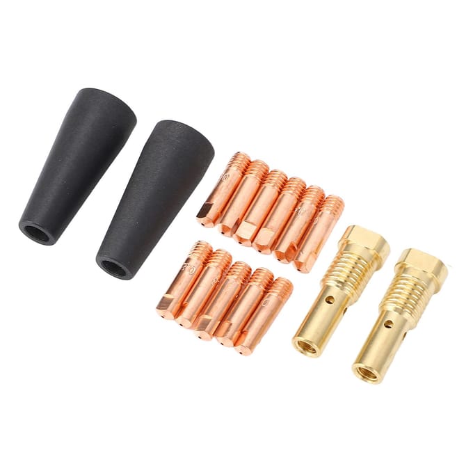 15 Stuks Set Flux Core Gasloos Mondstuk Tips Kit MIG Lassen Gasloos Mondstuk Gas Diffuser 0.031in Tip