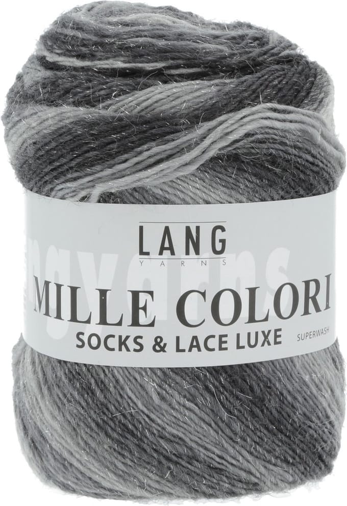Lang Yarns Mille Colori Socks & Lace Luxe - 03 graniet - Wol Garen