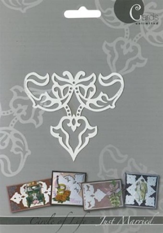 Embossingmal - Just married - witte stevige mal van Avec Cards