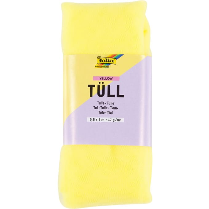 Tule stof, 3 m - Geel