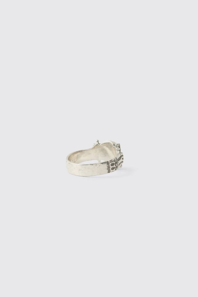 Zilveren Doodshoofdring | Silver | Size Small/Medium