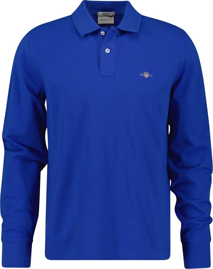 Shield Piqué Rugger Longsleeve Poloshirt Mannen - Maat L