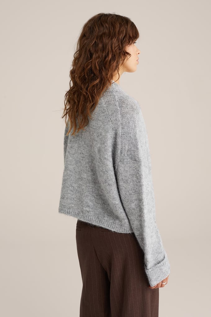 We Fashion Knitted Pullover Light Grey Maat: XXL | Sweaters Outlet | Dames | Grijs
