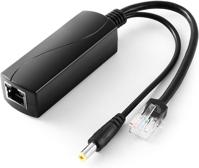 Actieve PoE Splitter 48V naar 12V 1A | Voor IP Camera's en Netwerkapparatuur